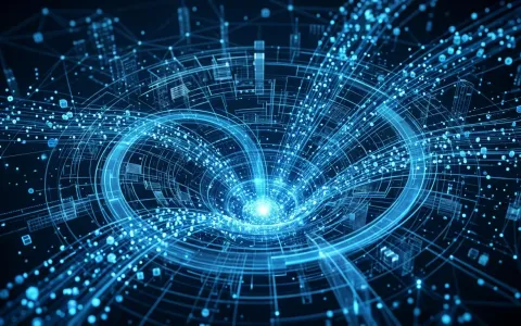 Abstrakte Darstellung eines digitalen Marketing-Funnels