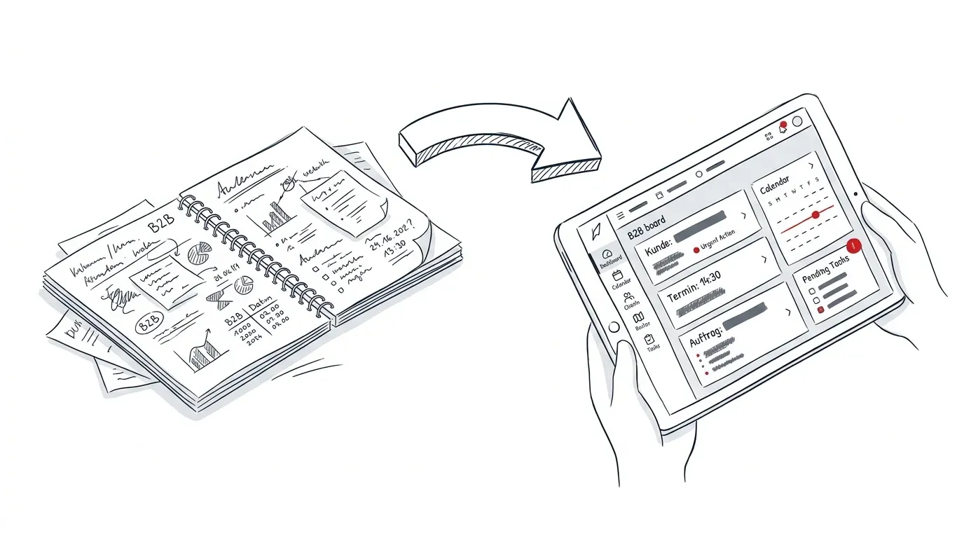 Transformation von Papierchaos zu strukturierter digitaler Außendienst-App