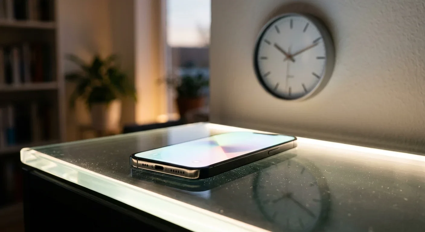Smartphone und Wanduhr symbolisieren digitales Terminmanagement