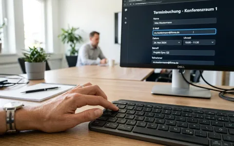 Fokus auf eine Tastatur zur barrierefreien Bedienung einer Terminbuchung