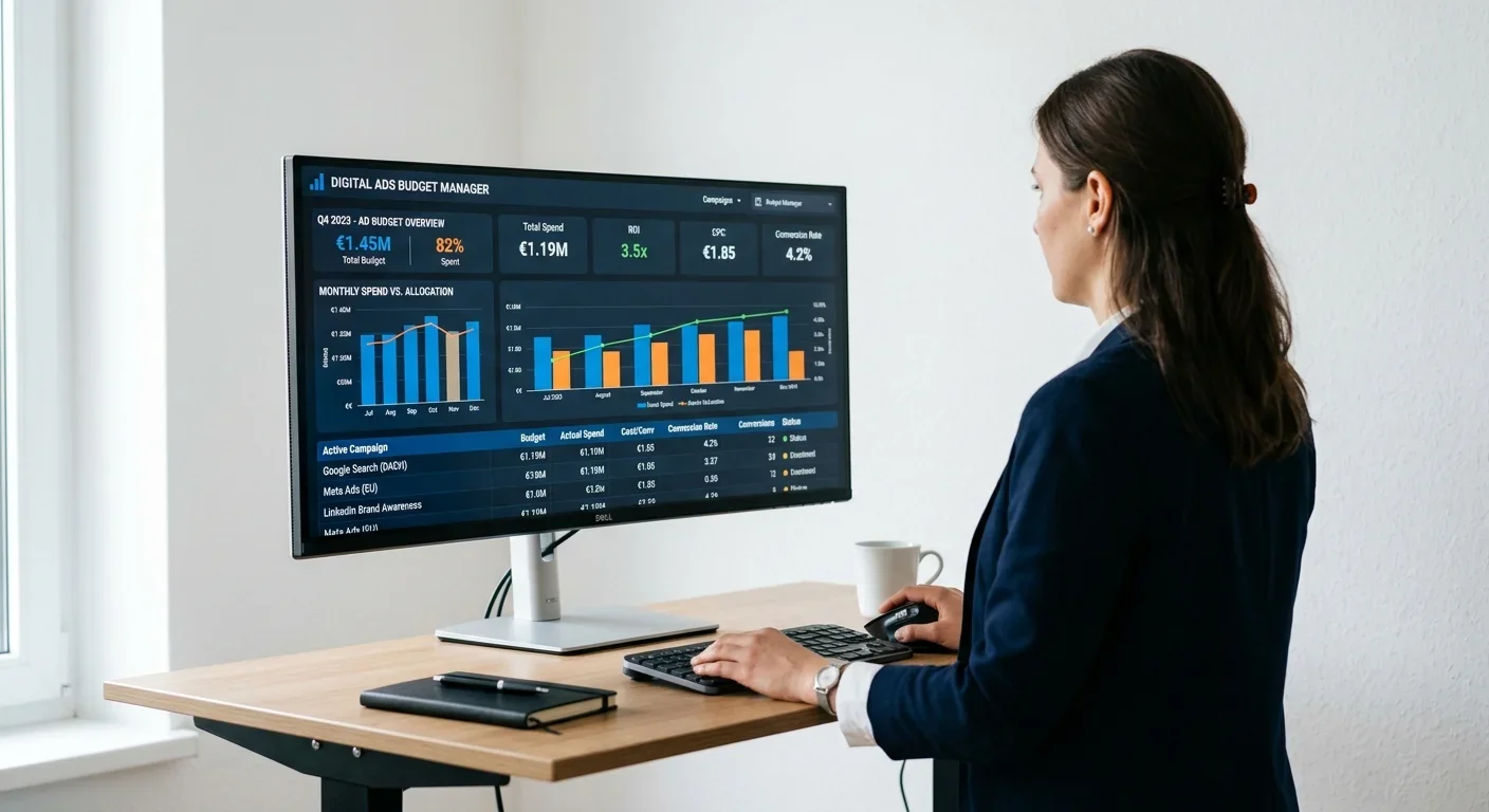 Monitor mit Anzeigen-Budgetverwaltung