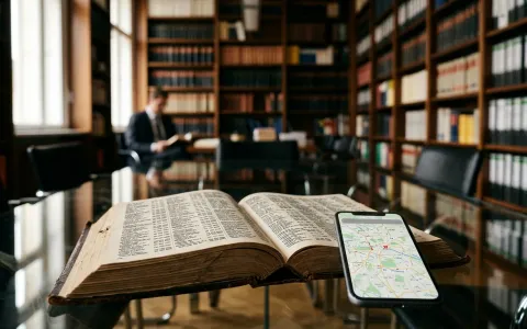 Physisches Adressverzeichnis und Smartphone auf Konferenztisch