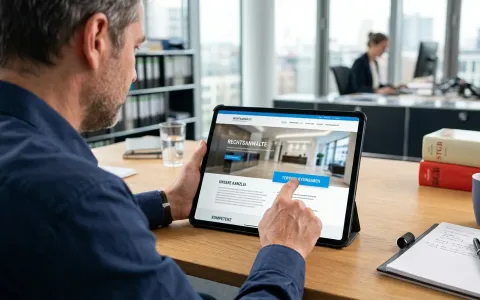 Nutzer tippt auf einen Kontaktbutton auf einem Tablet