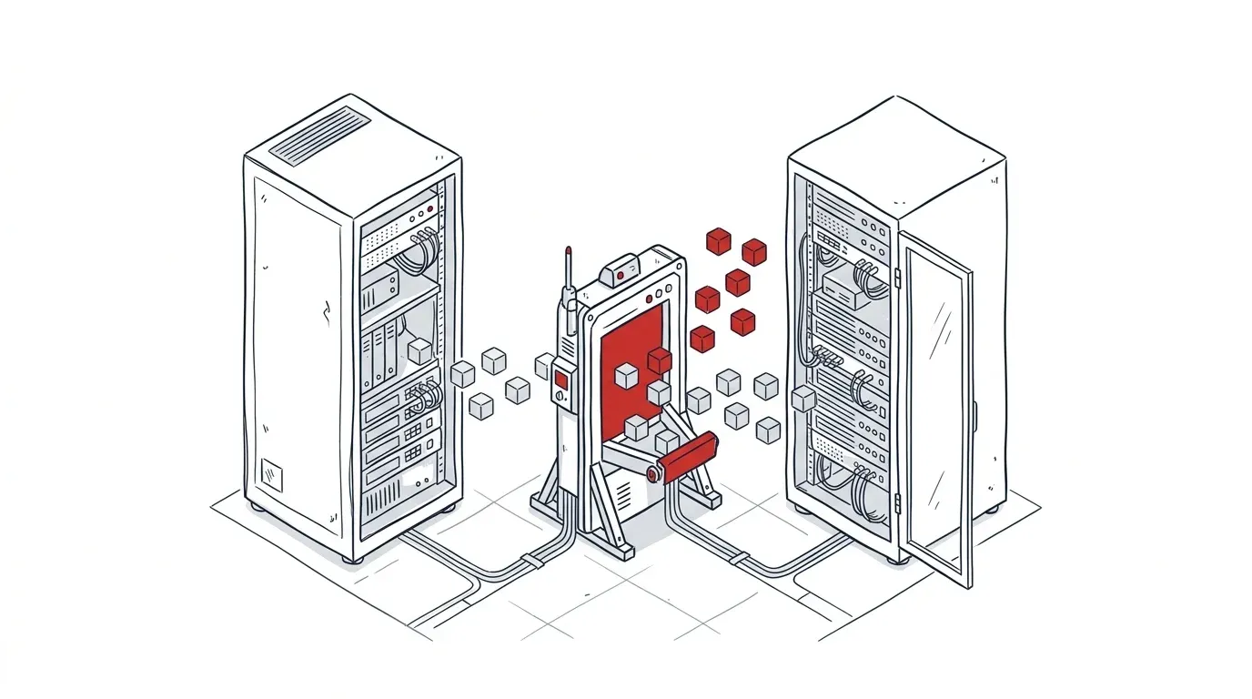 Illustration eines Datenflusses durch eine Filter-Schranke