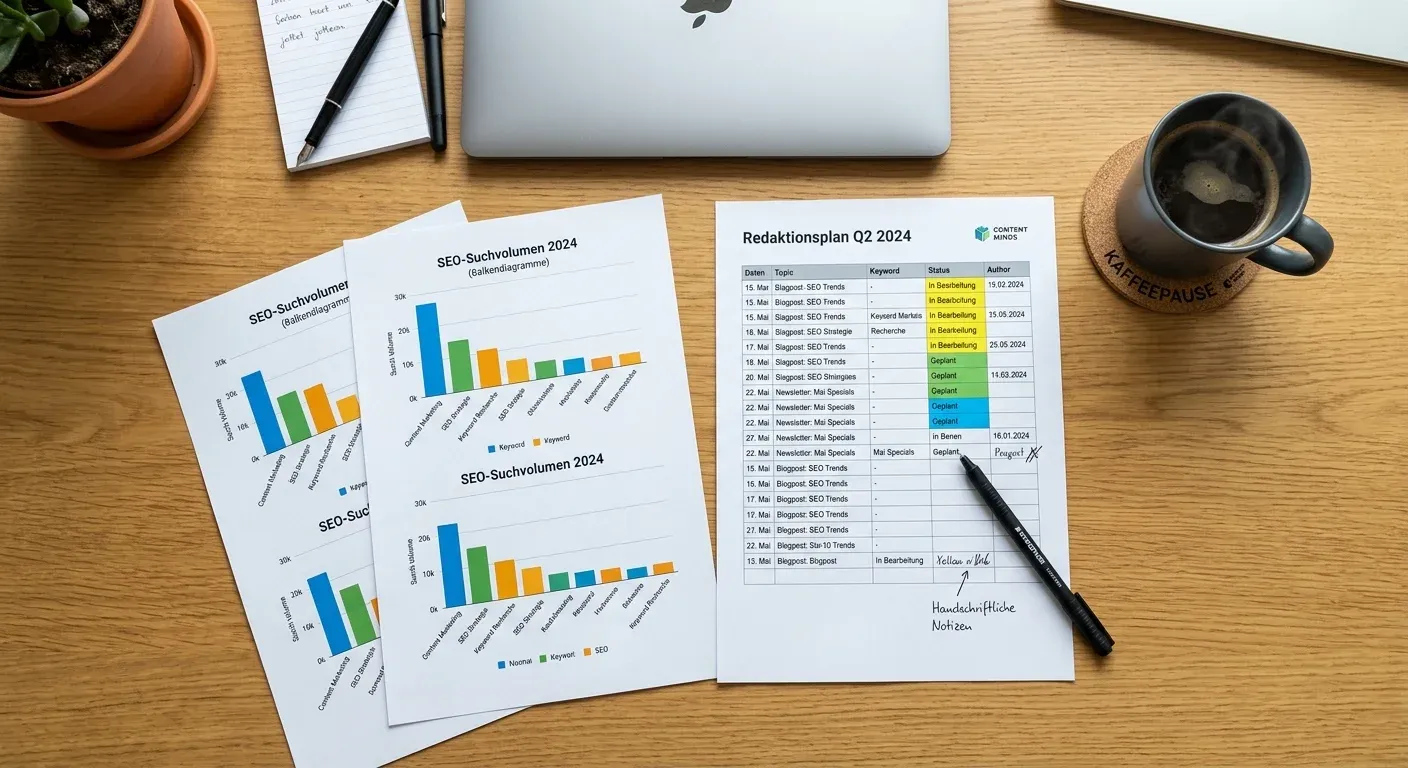 Datengetriebenes Kanzleimarketing mit Redaktionsplan und Analysen