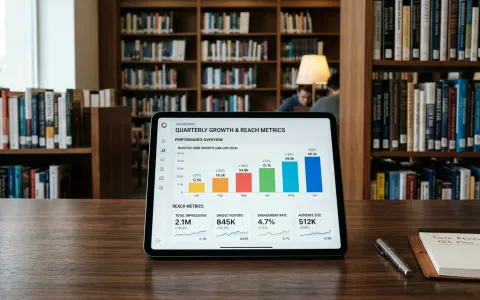Tablet mit Auswertungen zur digitalen Reichweite