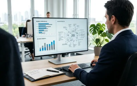 Analyse der Online-Sichtbarkeit am Monitor
