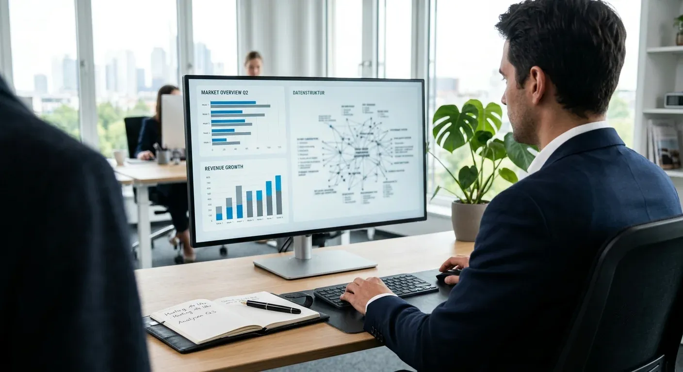 Analyse der Online-Sichtbarkeit am Monitor