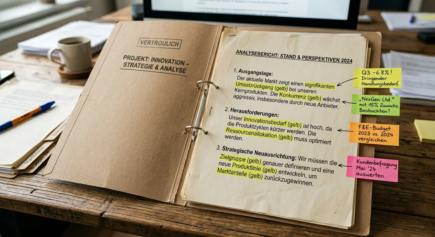 Hervorhebung und Erklärung komplexer Textpassagen
