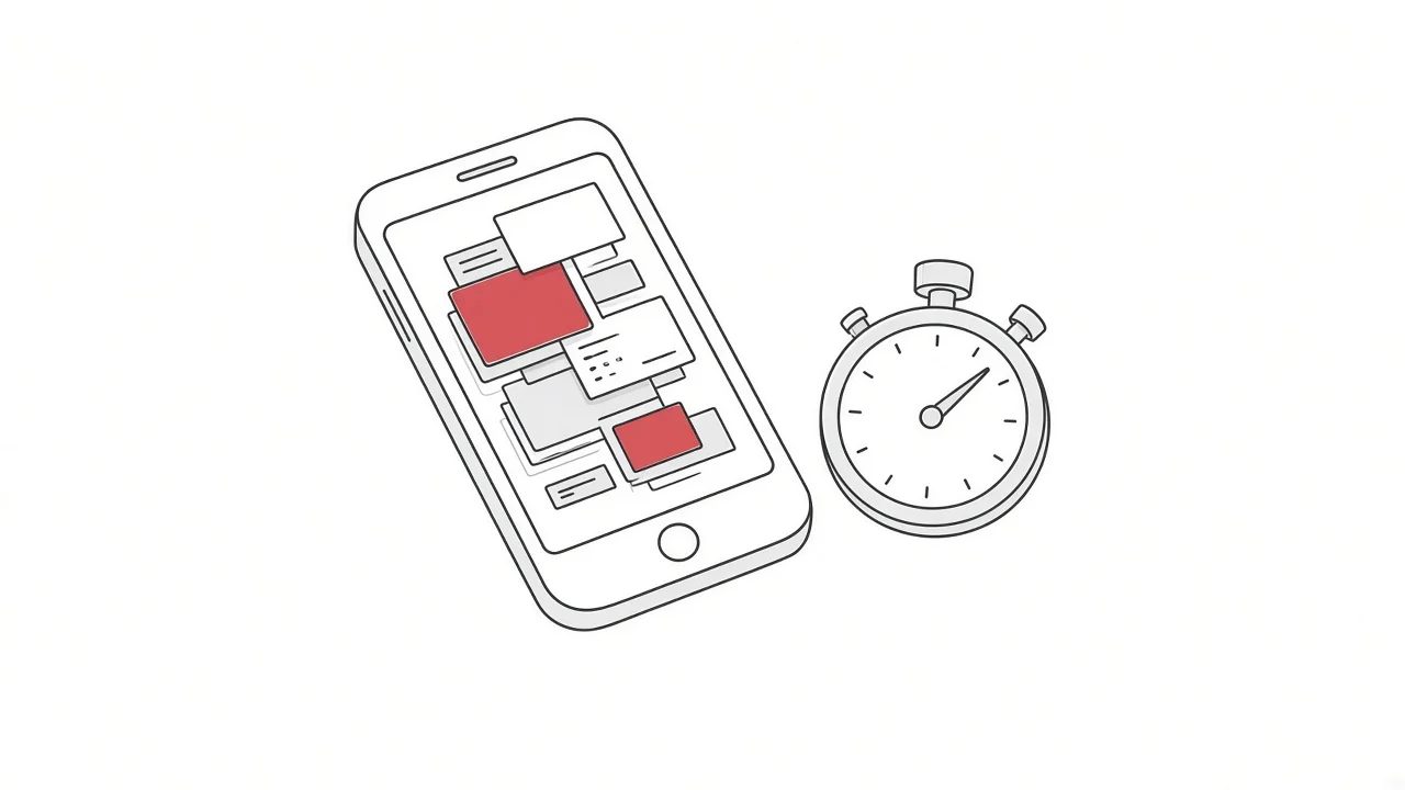 Smartphone mit Ladehemmungen und schlechter Darstellung