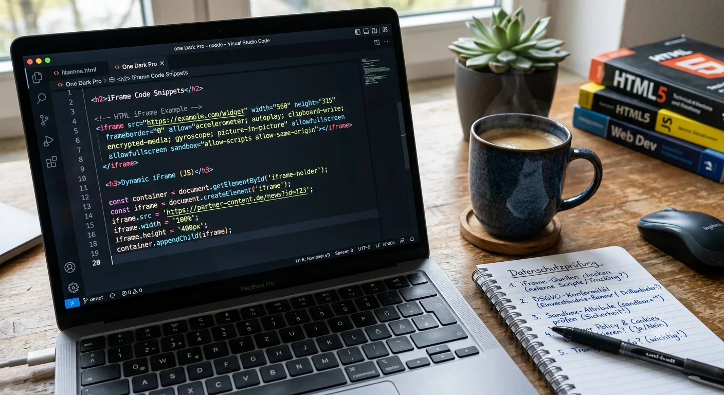 Quellcode für ein Video mit Lazy Loading und Vorschaubild