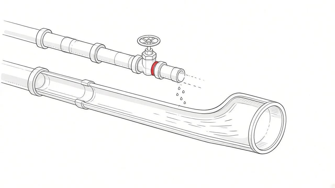 Illustration von Datenkanälen mit Ventil und offener Leitung als Metapher für API-Nutzung