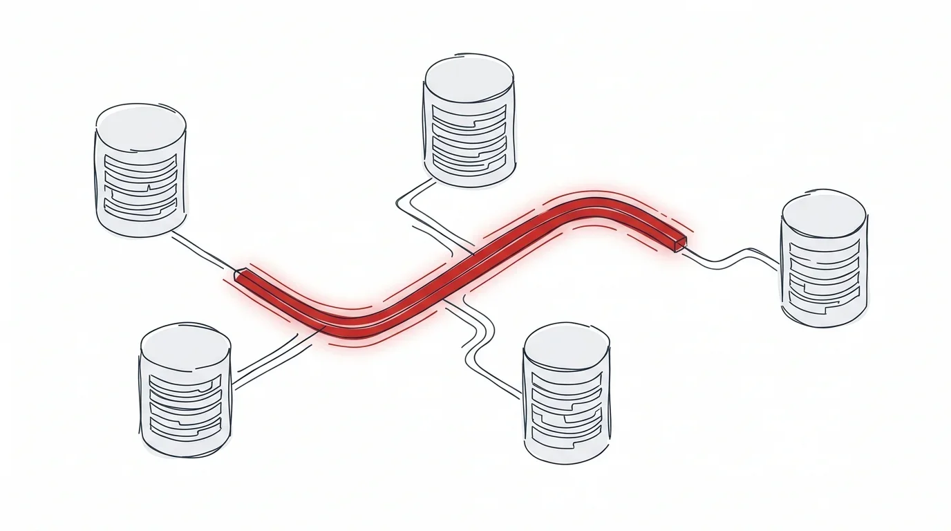 Illustration von verbundenen Datensilos in einer eigenen Infrastruktur