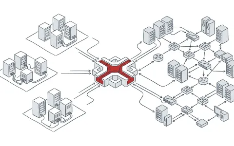 Skizze einer vernetzten IT-Architektur, die isolierte Systeme verbindet