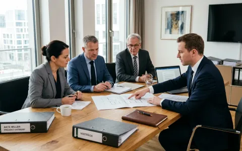 Kanzleiteam bei der gemeinsamen Besprechung am Konferenztisch