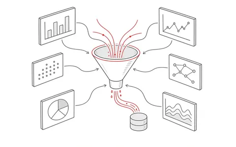 Abstraktes Dashboard zur Messung von Datenströmen und Kennzahlen