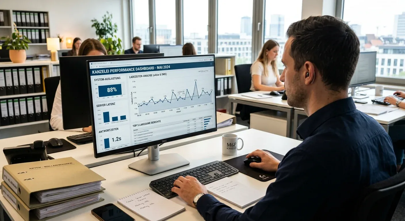 Analyse der Ladezeiten einer Website mit eingebundenen Videos am Monitor