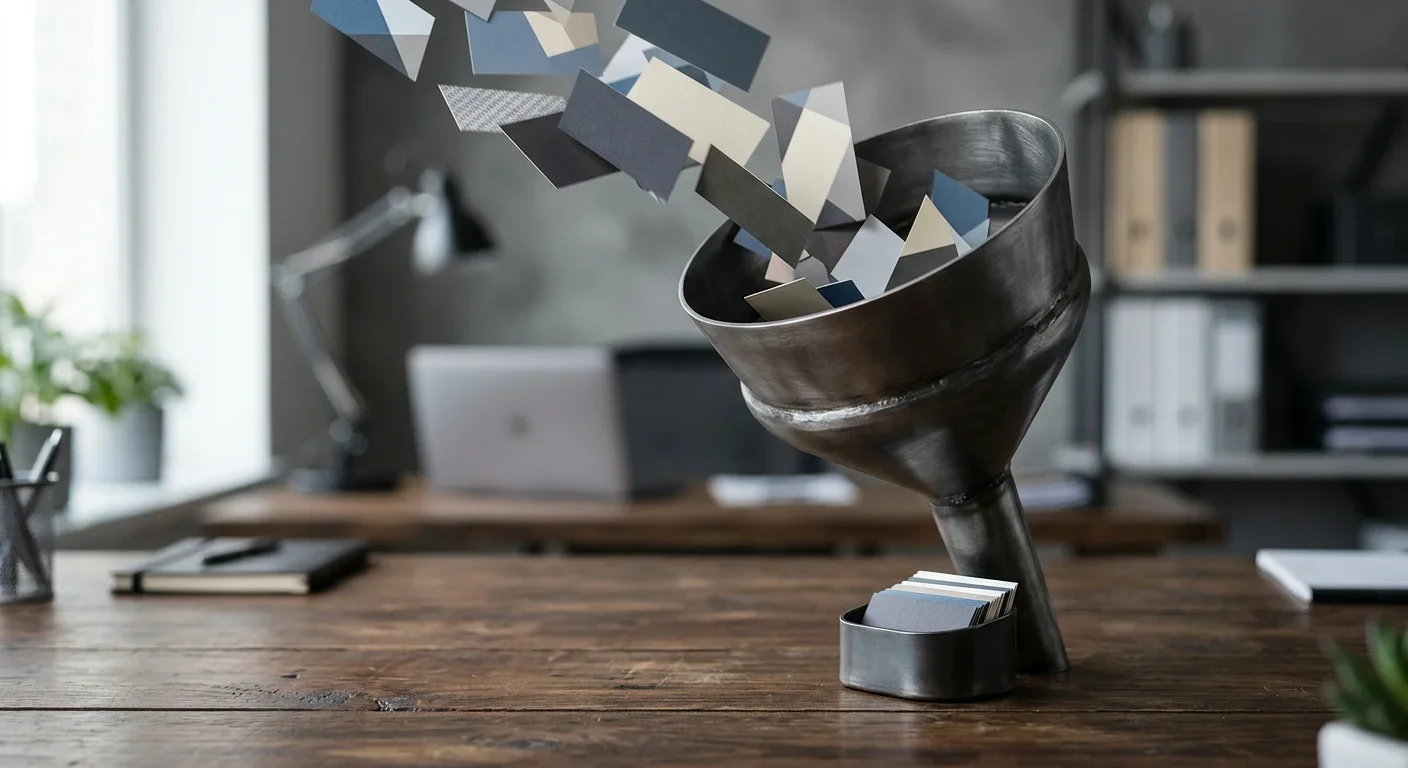 Symbolischer Funnel für die Qualifizierung von B2B-Mandanten