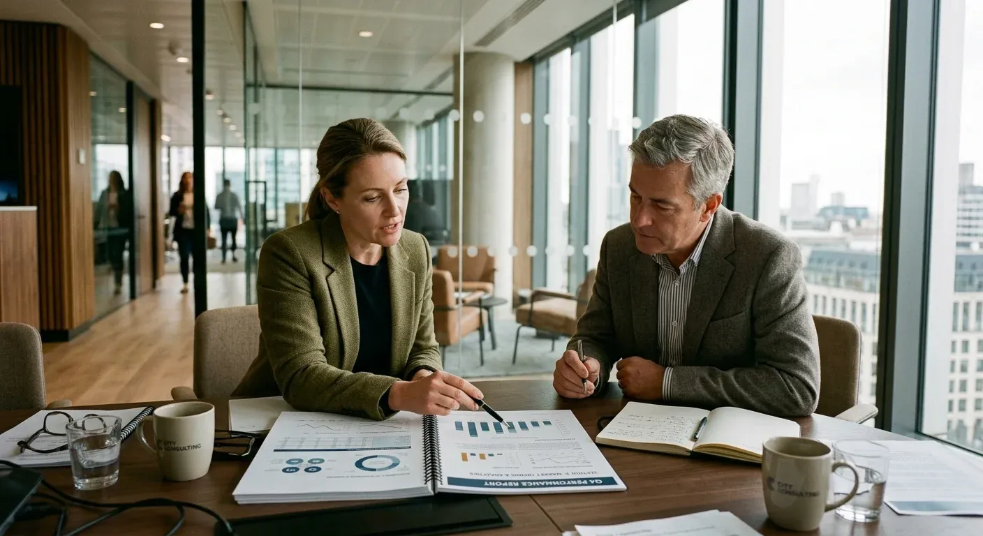 B2B-Meeting in einer Wirtschaftskanzlei