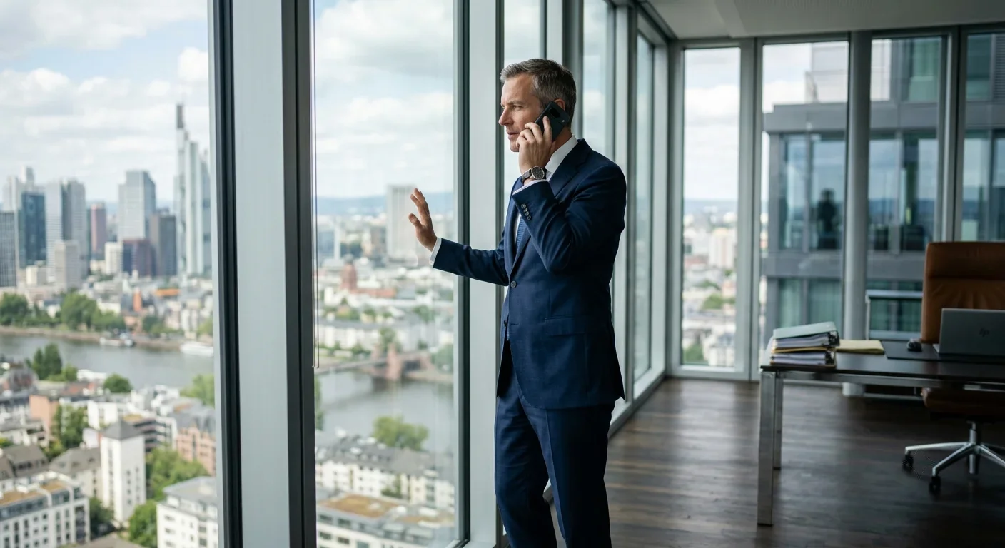 Rechtsanwalt im professionellen Telefonat mit Mandanten