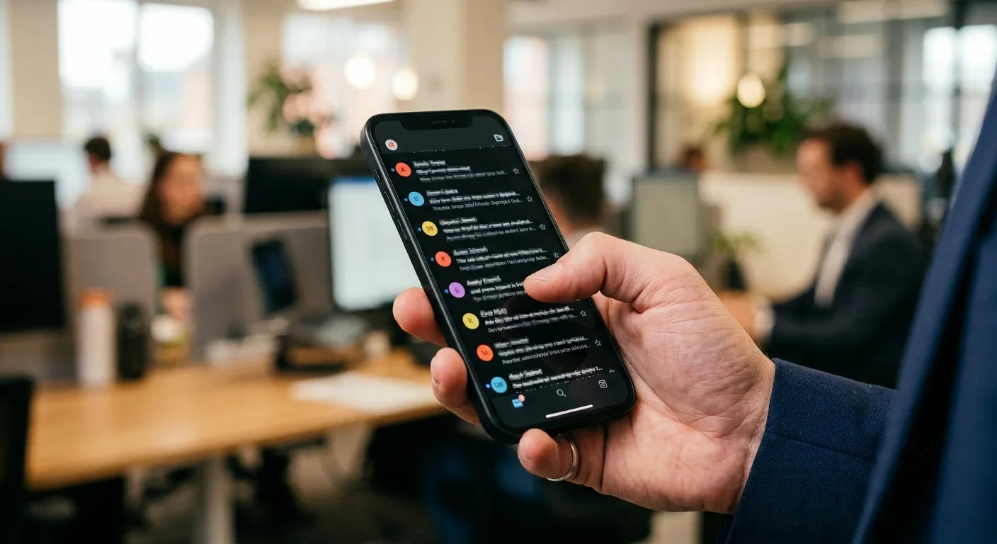 Mobiles Lesen eines Newsletters