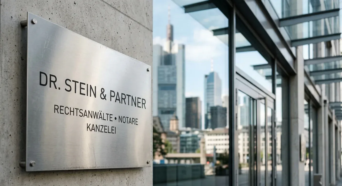 Modernes Kanzleigebäude einer Wirtschaftskanzlei