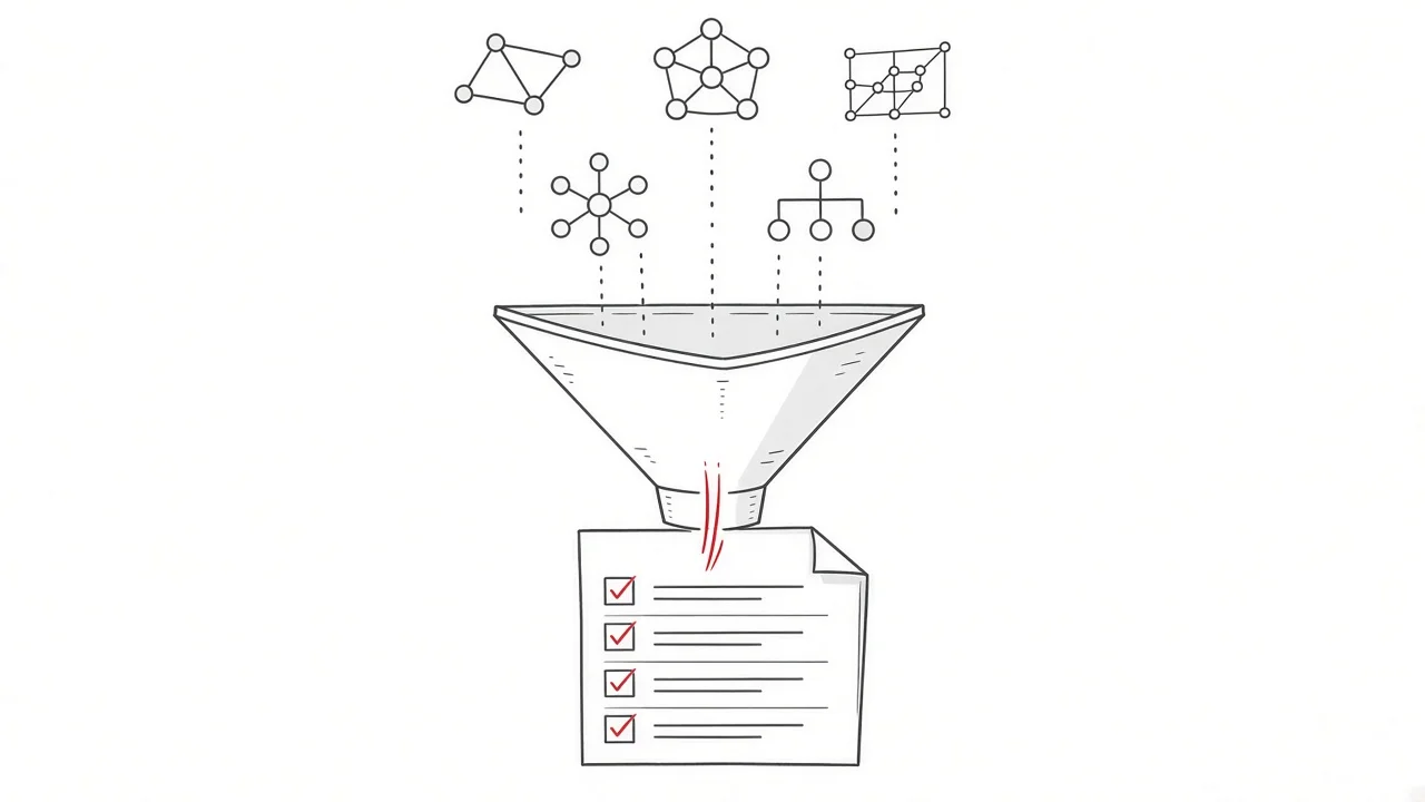 Illustration eines Auswahlprozesses für Publikationspartner