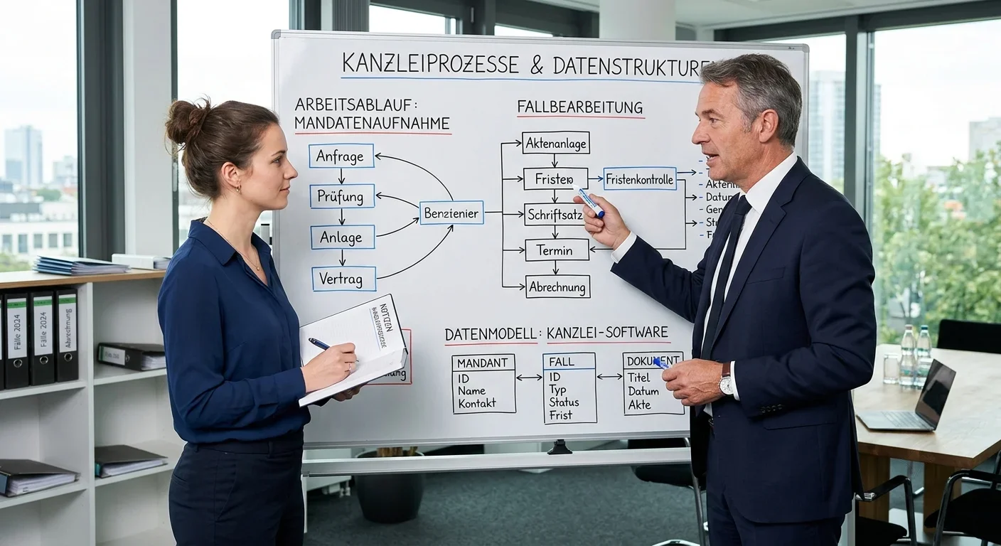 Strukturierte Abläufe in der Kanzlei Besprechung von Kanzleiprozessen am Whiteboard