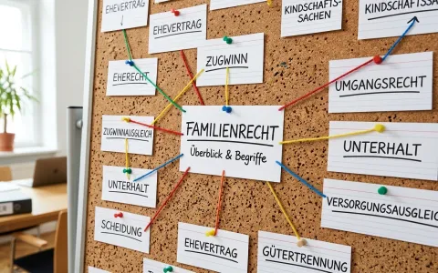 Strukturierte Themenplanung an einer Pinnwand