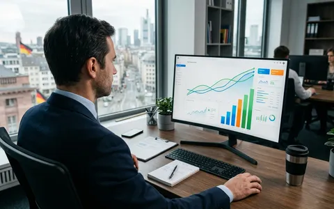 Auswertung von Suchmaschinen-Daten am Monitor