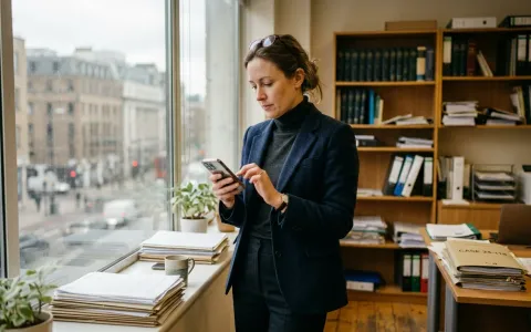 Anwalt nutzt Social Media am Smartphone