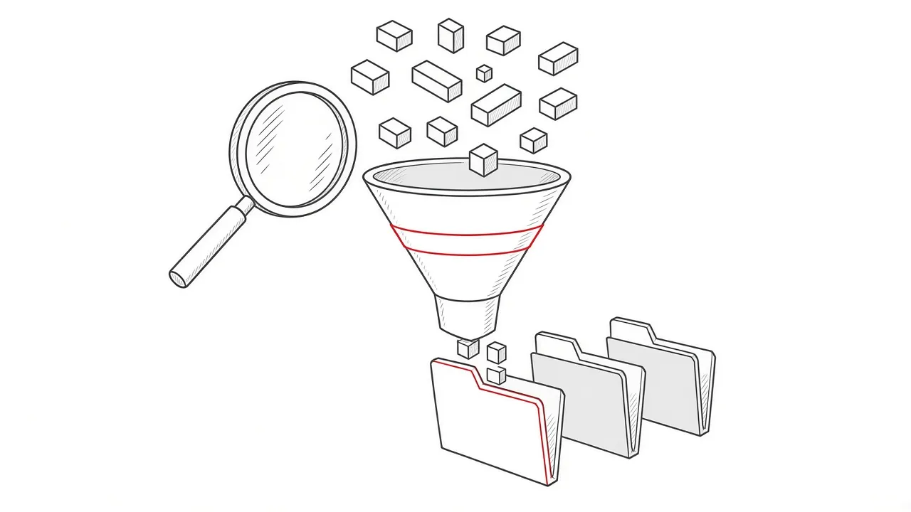 Illustration einer Datenanalyse zur Suchintention