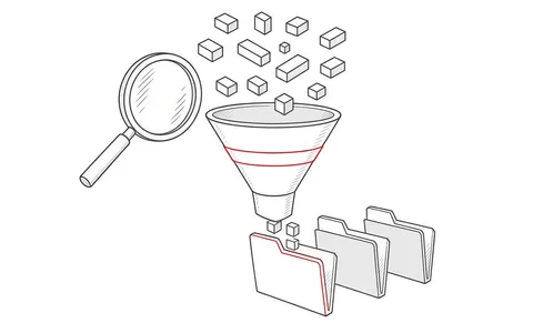 Illustration einer Datenanalyse zur Suchintention