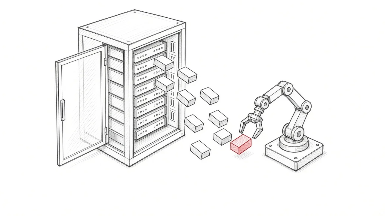 Illustration eines Server-Checks zur Behebung technischer Fehler