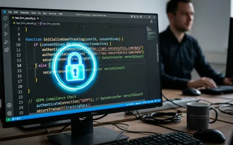 Quellcode mit Schloss-Symbol visualisiert den technischen Datenschutz