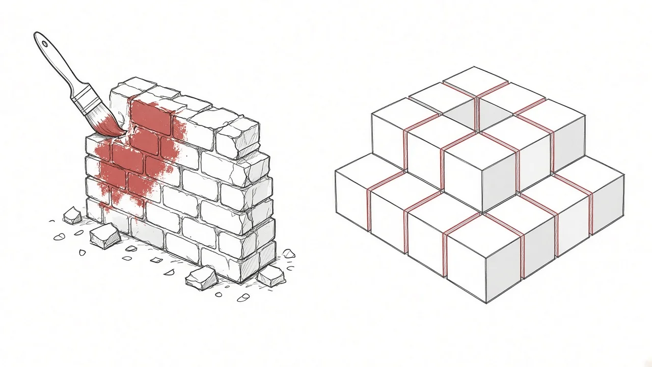 Fassadenanstrich versus komplettes Fundament