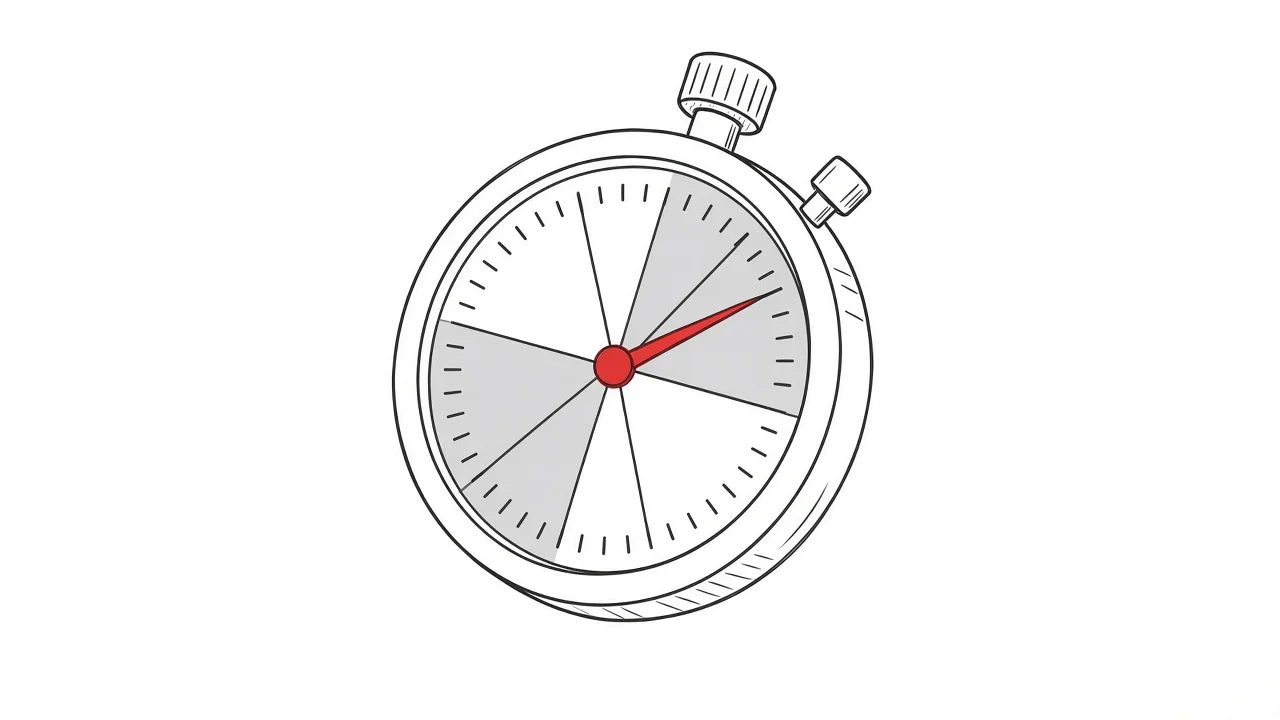Stoppuhr, die den zeitlichen Rhythmus von WordPress-Wartungen darstellt