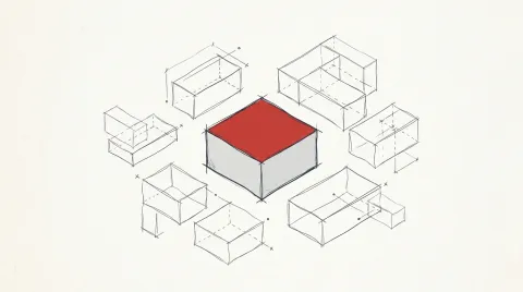 Illustration eines grundlegenden Software-Bausteins, der den Kern eines Minimum Viable Products darstellt