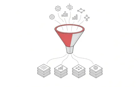 Illustration von laufenden Website-Kosten durch strukturierte Datenblöcke