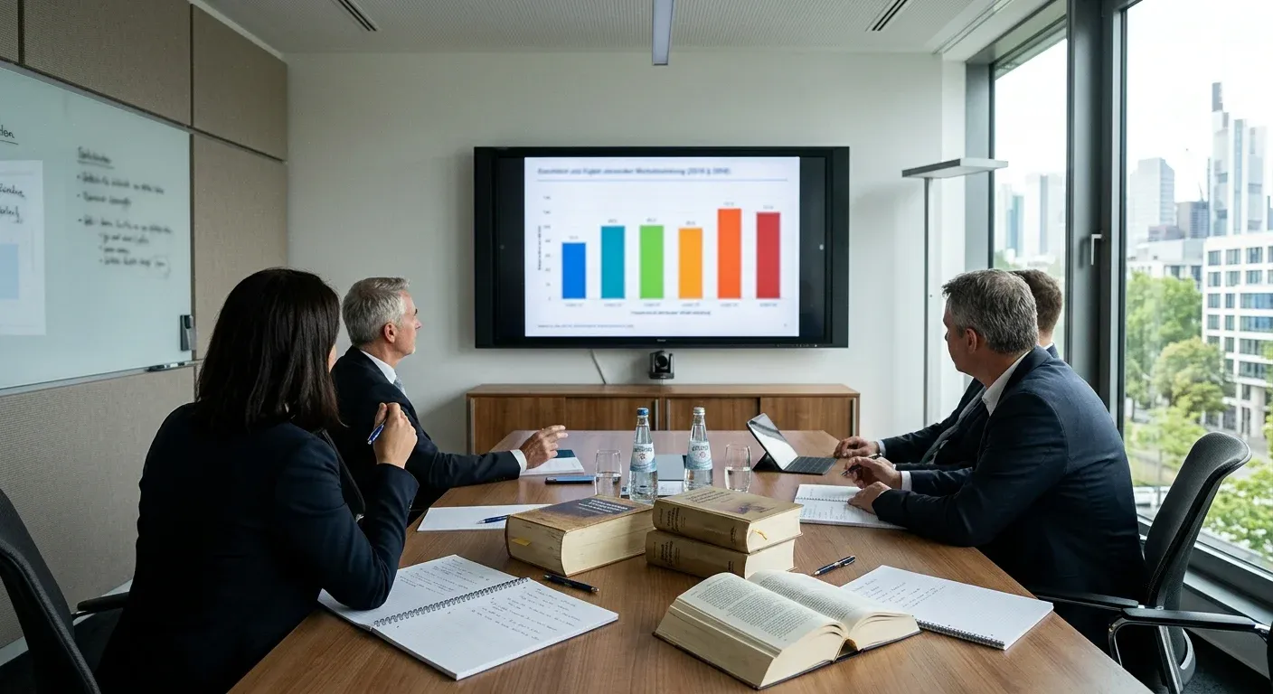 Besprechungsraum mit Monitor für digitale Präsentationen