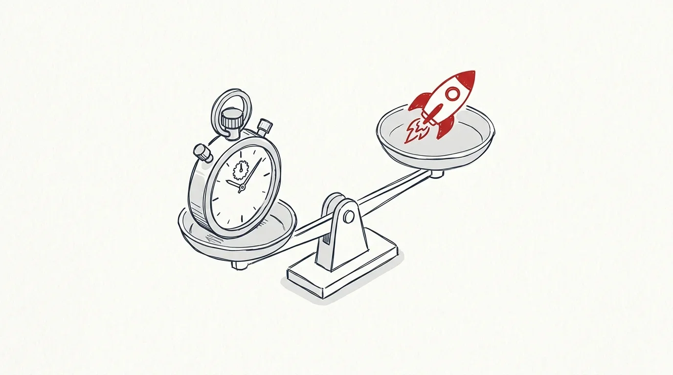 Illustration von Zeitdruck als Auslöser für inoffizielle Software