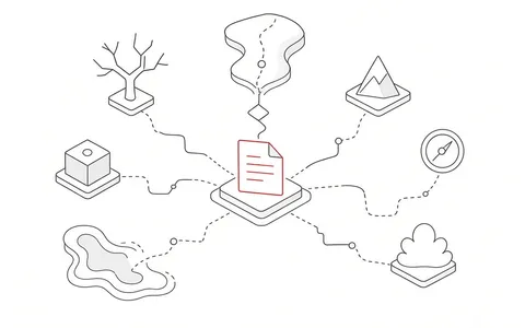 Illustration eines Pfades zu einer strukturierten Sitemap